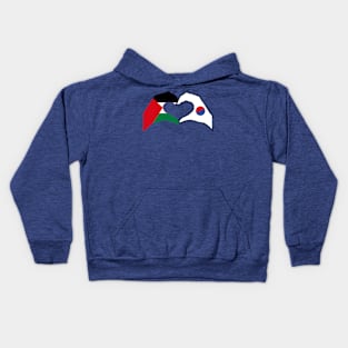 We Heart Palestine & Korea Patriot Series Kids Hoodie